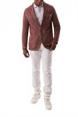 NEW ELEVENTY suede single breasted blazer in grape